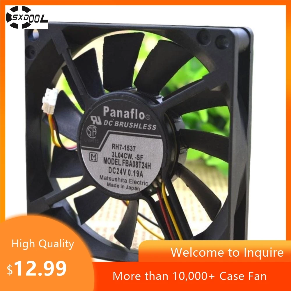 FBA08T24H 80x80x15mm 24V 0.19A Fanuc Equipment Fan, Precision Cooling for CNC Machines & Industrial Robotics