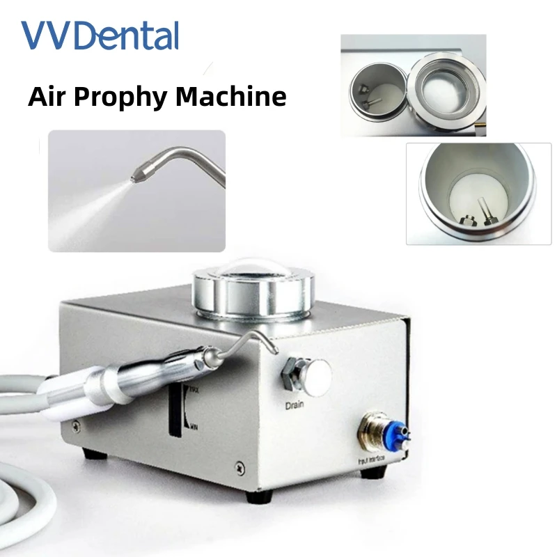 

Стоматологический настольный аппарат для пескоструйной полировки VV Dental Air Prophy с раздельной ручкой и трубкой для отбеливания зубов