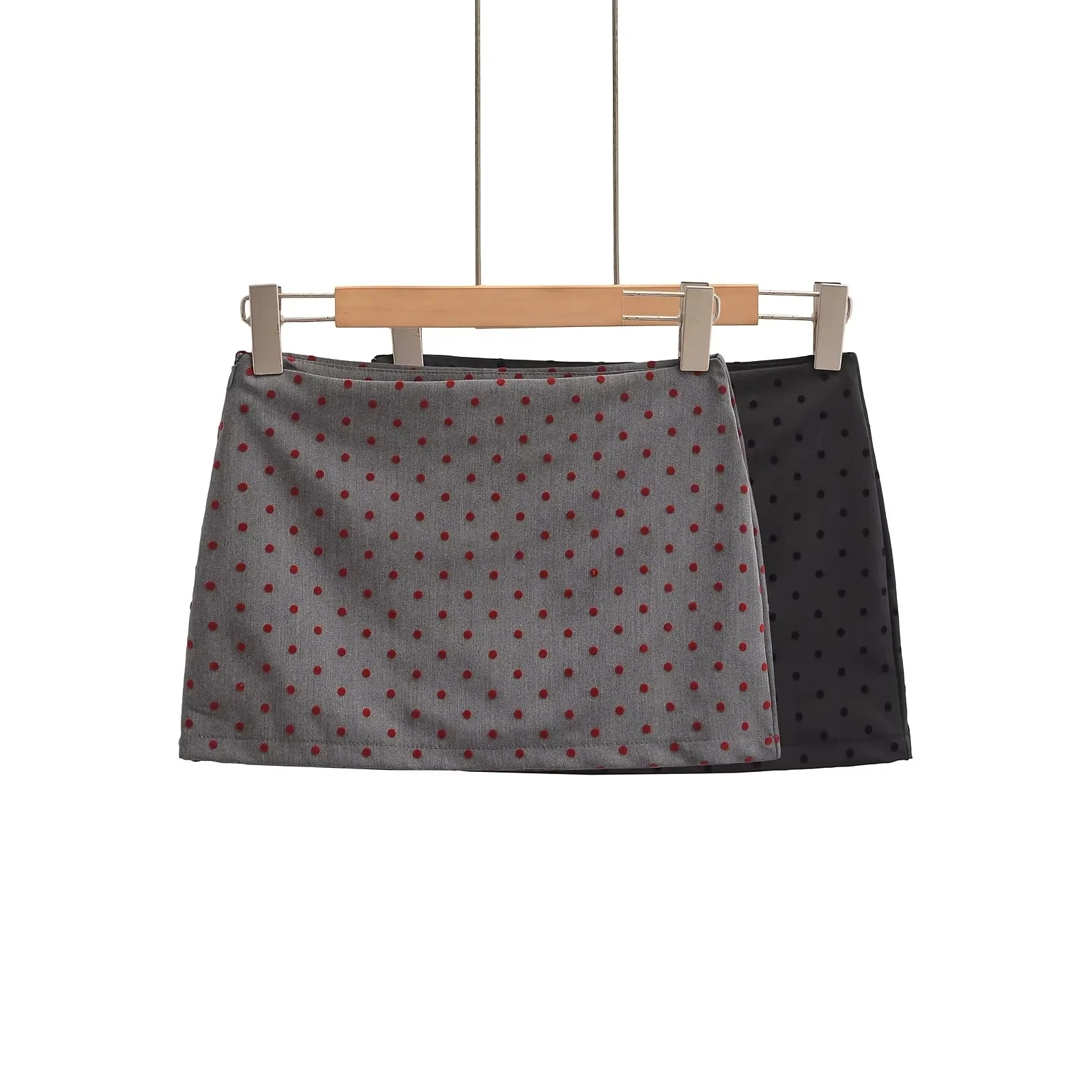 

High Waist Polka Dot Skirt Women's Anti-Light A-Line Skirt Suit ort Skirts Retro Red f-length Skirts for Commuting