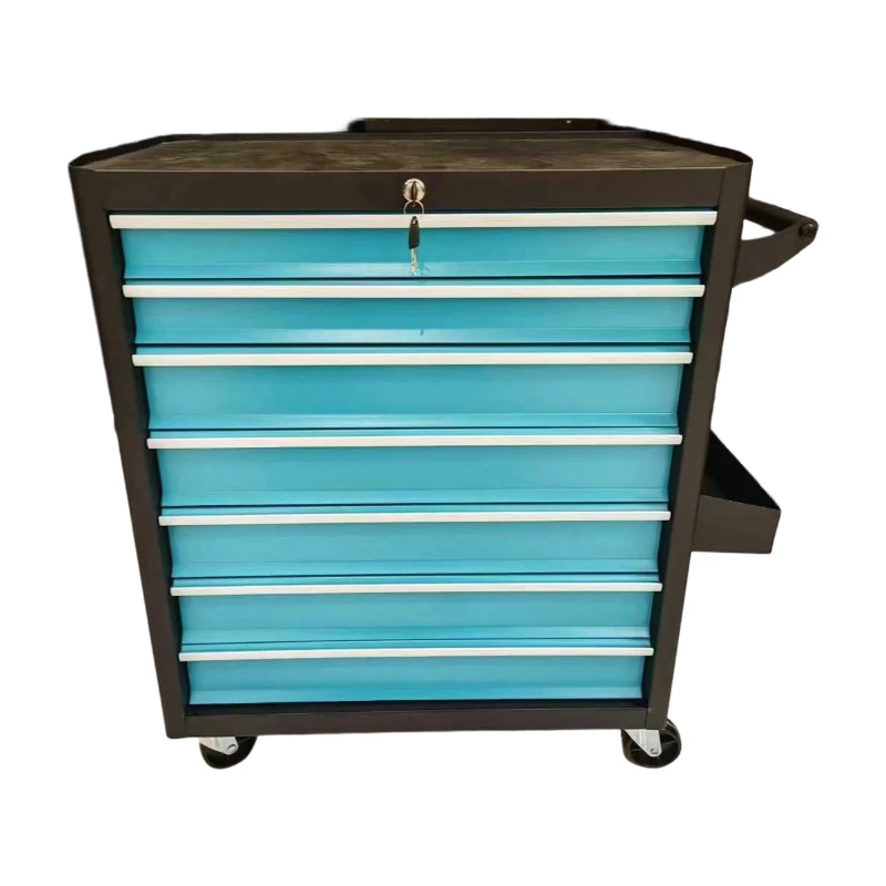 AOCHEN High Quality 5 Drawers Movable Black Tool Cabinet Trolley With Handle And Wheels