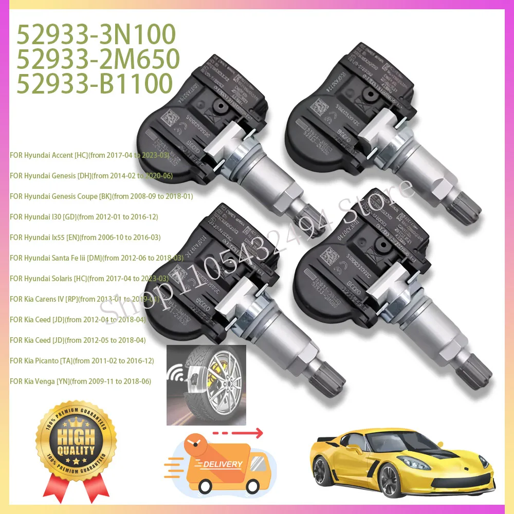 

TMPS SENSOR 52933-3N100 433MHz FOR 2012-2018 HYUNDAI SANTA FE LII (DM) TIRE PRESSURE SENSOR HYUNDAI TPMS 52933-2M650 52933-B1100
