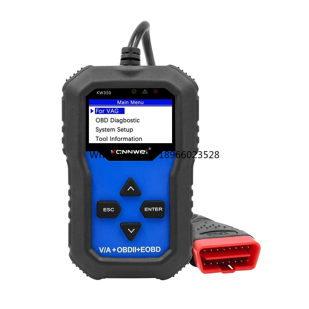 New Arrival Konnwei KW350 OBD2 Scanner SRS Immobilizer Car Diagnostic Tool for VW for for Skoda for Seat