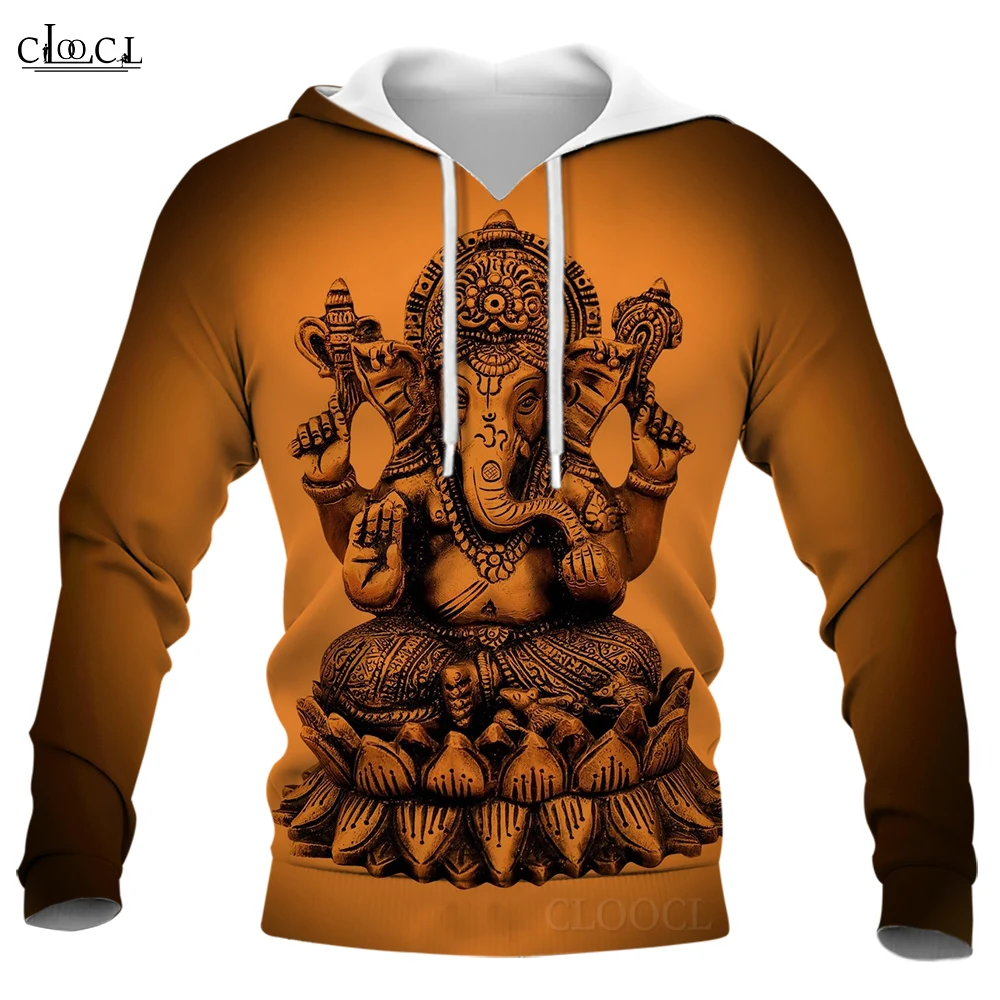 CLOOCL Men Hoodies 3D Graphics Printed Ganesha Male Hoodies  Long Sleeve Boy Girl Casual Women Pullover Hoodie Teenage Clothing