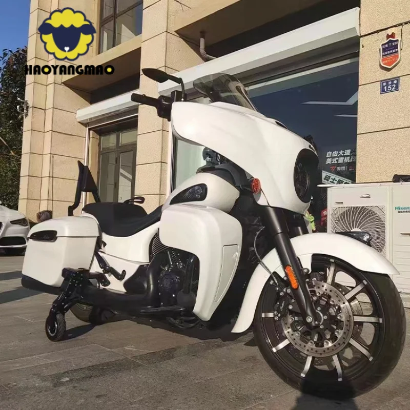 HYMOTO Parking Wheels for HD Indian K1600 GTL-chiefdom Brand Black/Chrome R18 Fitment 2-Year Warranty