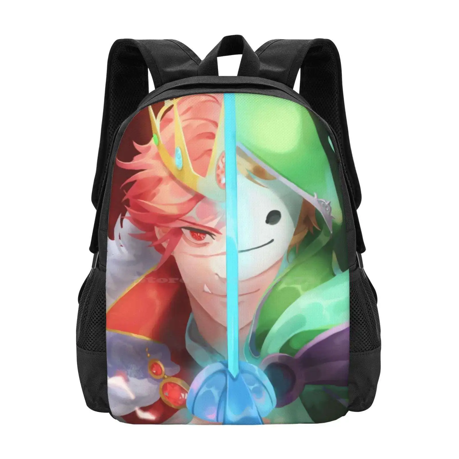 Technoblade Vs Dream Duel Hot Sale Schoolbag Backpack Fashion Bags Dreamwastaken Dream Smp Duel Fight Technoblade Never Dies