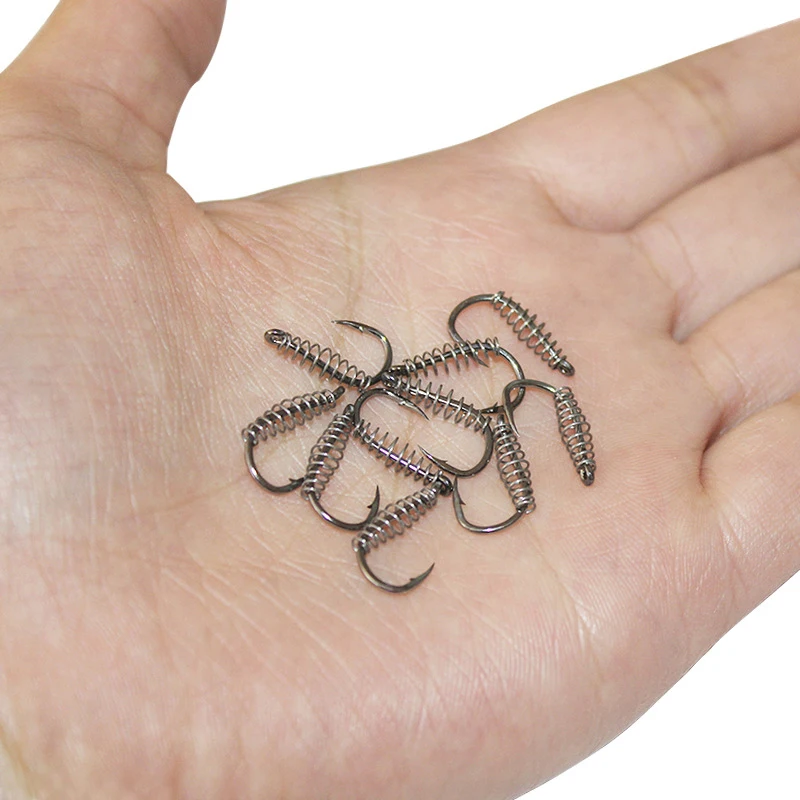 20 Teile/los Angeln Frühling Schwenk Haken Stacheldraht Karpfen Haken Fliegen Angeln Haken Angeln Zubehör Tackle – Detail 4