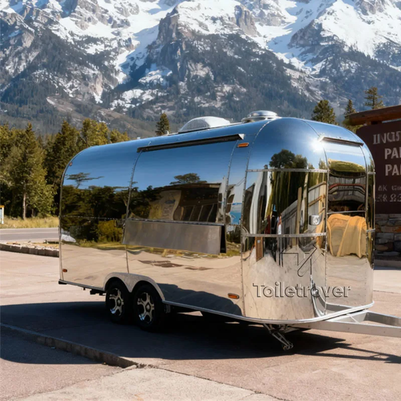 

New Design Outdoor Movable Food Truck Container Tacos French Fries Baked Potatoes China Made Food Trailer Battery