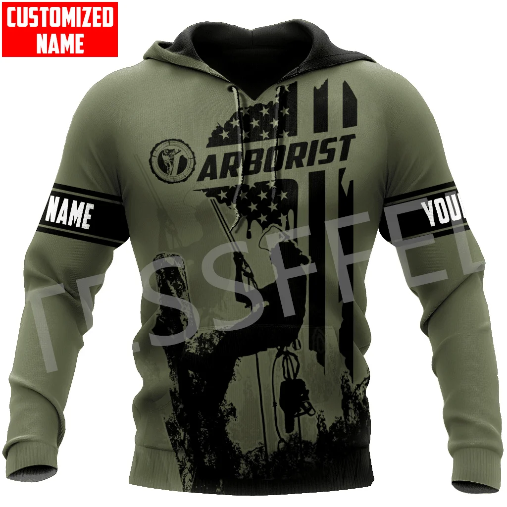 Custom Name Arborist Logger Chainsaw Carpenter Worker Tattoo Streetwear 3DPrint Pullover Harajuku Jacket Casual Funny Hoodies 28