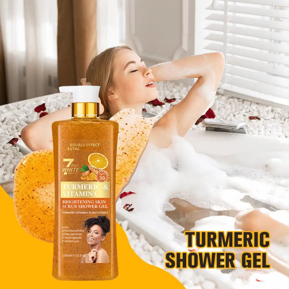 

Large Capacity Turmeric Shower Gel Long-lasting Fragrance Deep Cleansing Moisturizing Brighten Skin Shower Gel Body Skin Care