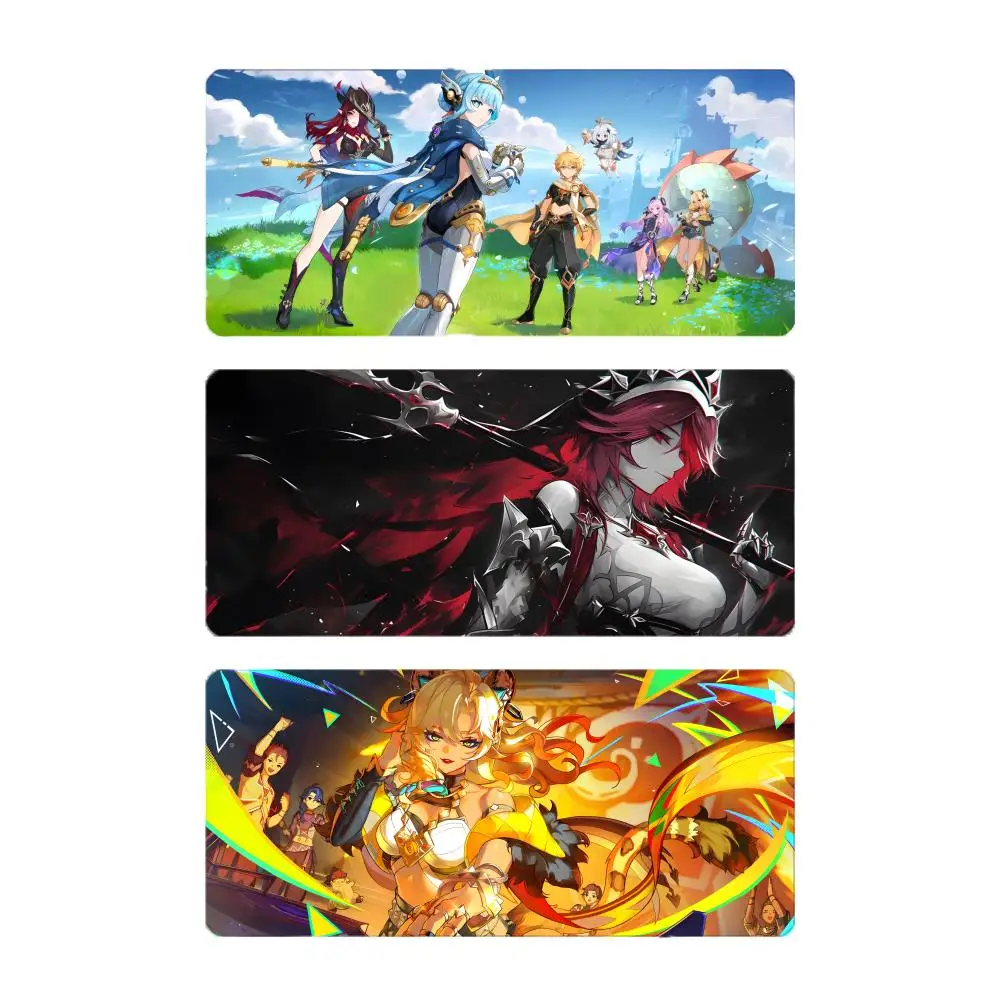 genshin waifu game G-Genshin Impact Malani Mouse Pad Mousepad Large Gaming LockEdge Thickened PC Table Desk Mat
