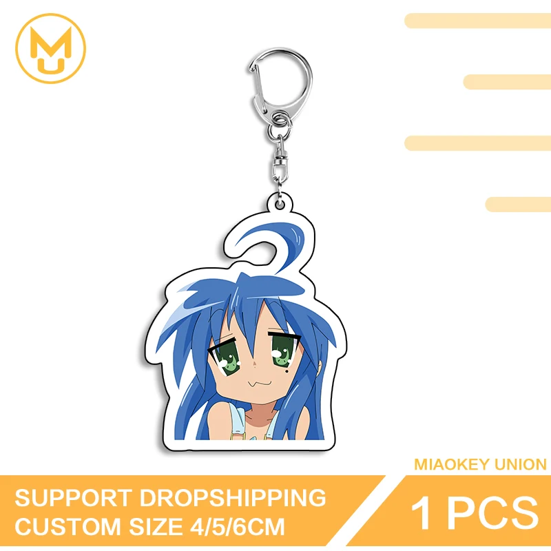 Elf Like Konata Izumi Innovative Simulated Double Sided Acrylic Keyring HD Pattern Customizable Personality Daily Wear Jewelry