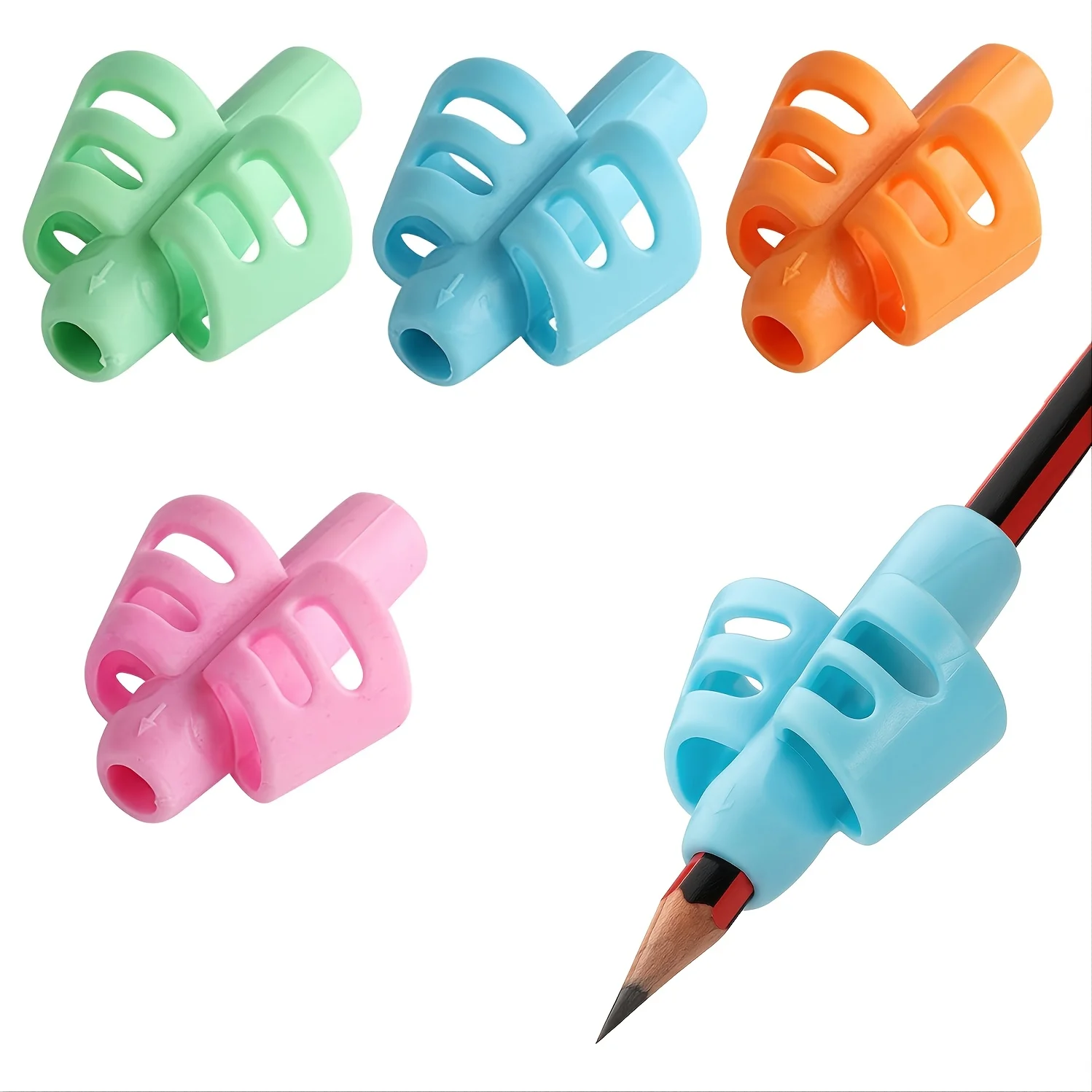 4pcs TPR Soft Glue Pencil Grips  for School Supplies  Kids Handwriting