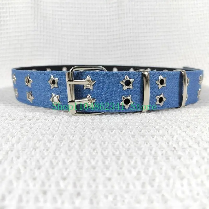 5ASDファッショナブルな星のデザインパンクウエストベルトメンズジーンズベルトメタルバックル