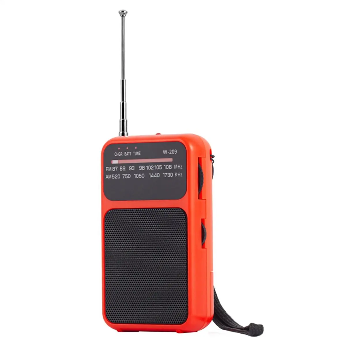 

Portable Pocket AM FM Radio 2 Band Stereo Radio Operated Telescopic Antenna Radio with 3.5mm Headphone Jack, Red-BCBW