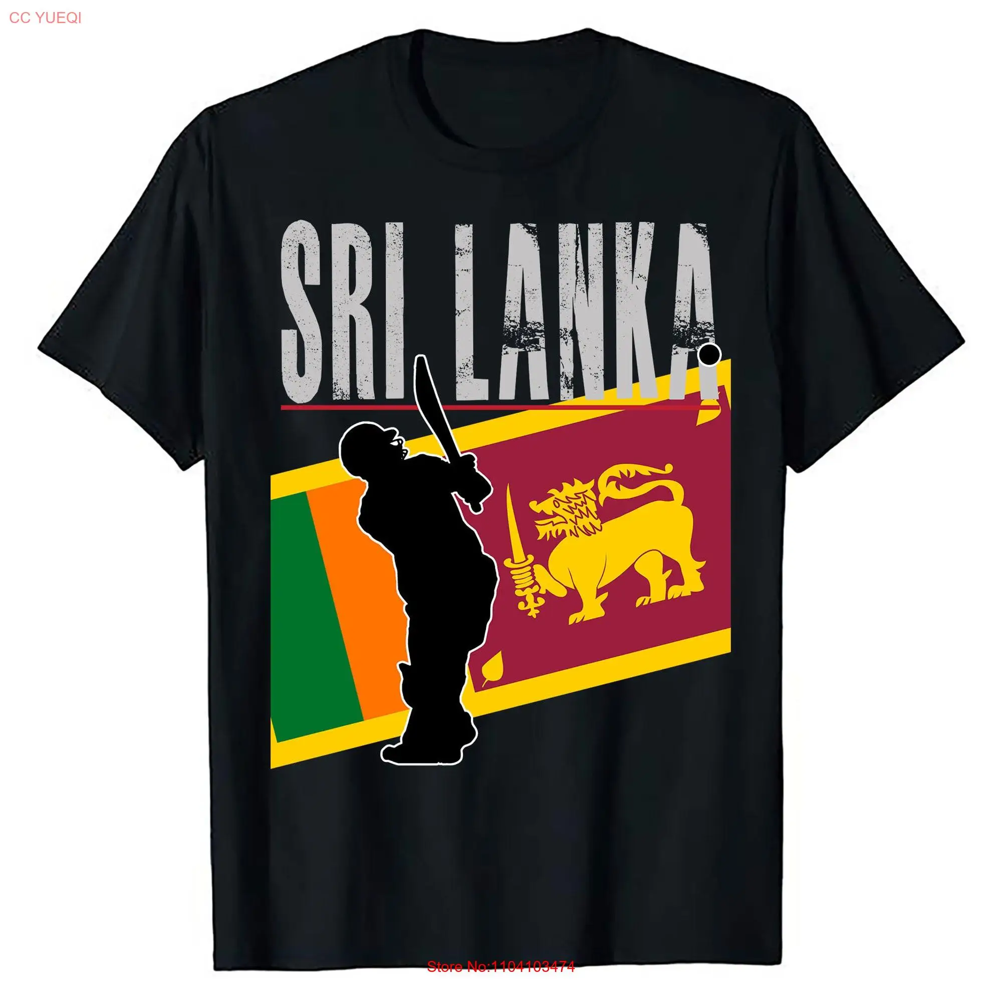 Sri Lanka Flag Cricket Player And For Fielders Bowlers Bats Men Supporter Top T Shirt long or short sleeves