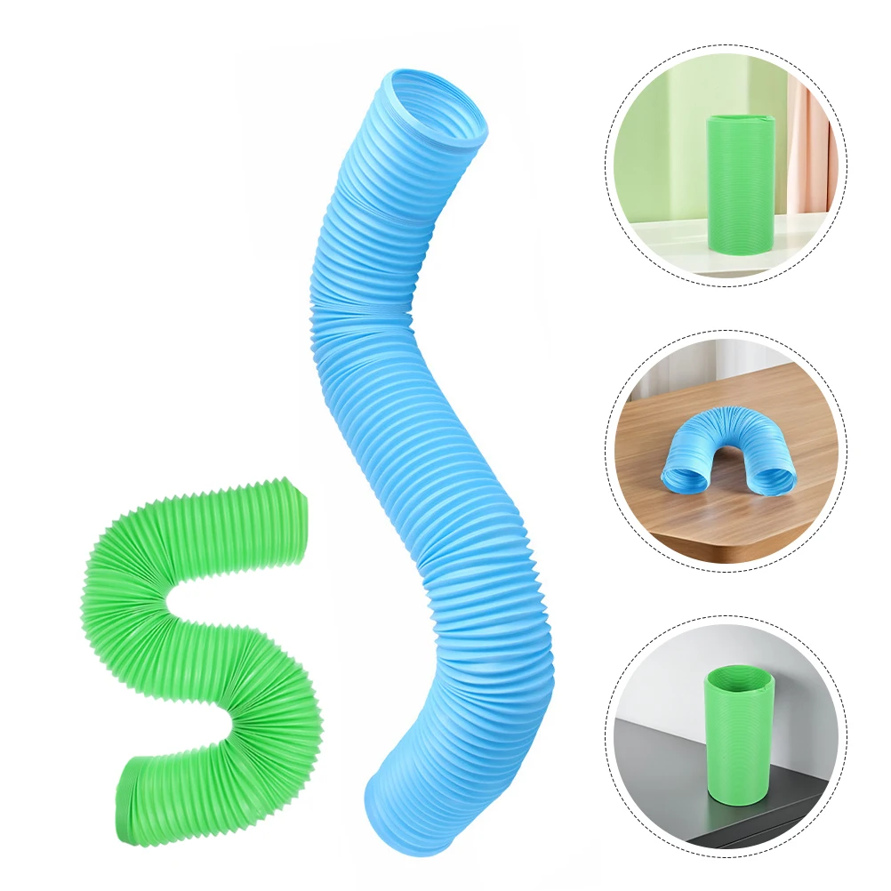 

2pcs Hamster Tunnel Foldable Exercise Toy Hiding Spot Small Pet Passage Cage Accessories Ferret Pipes Nest Tube