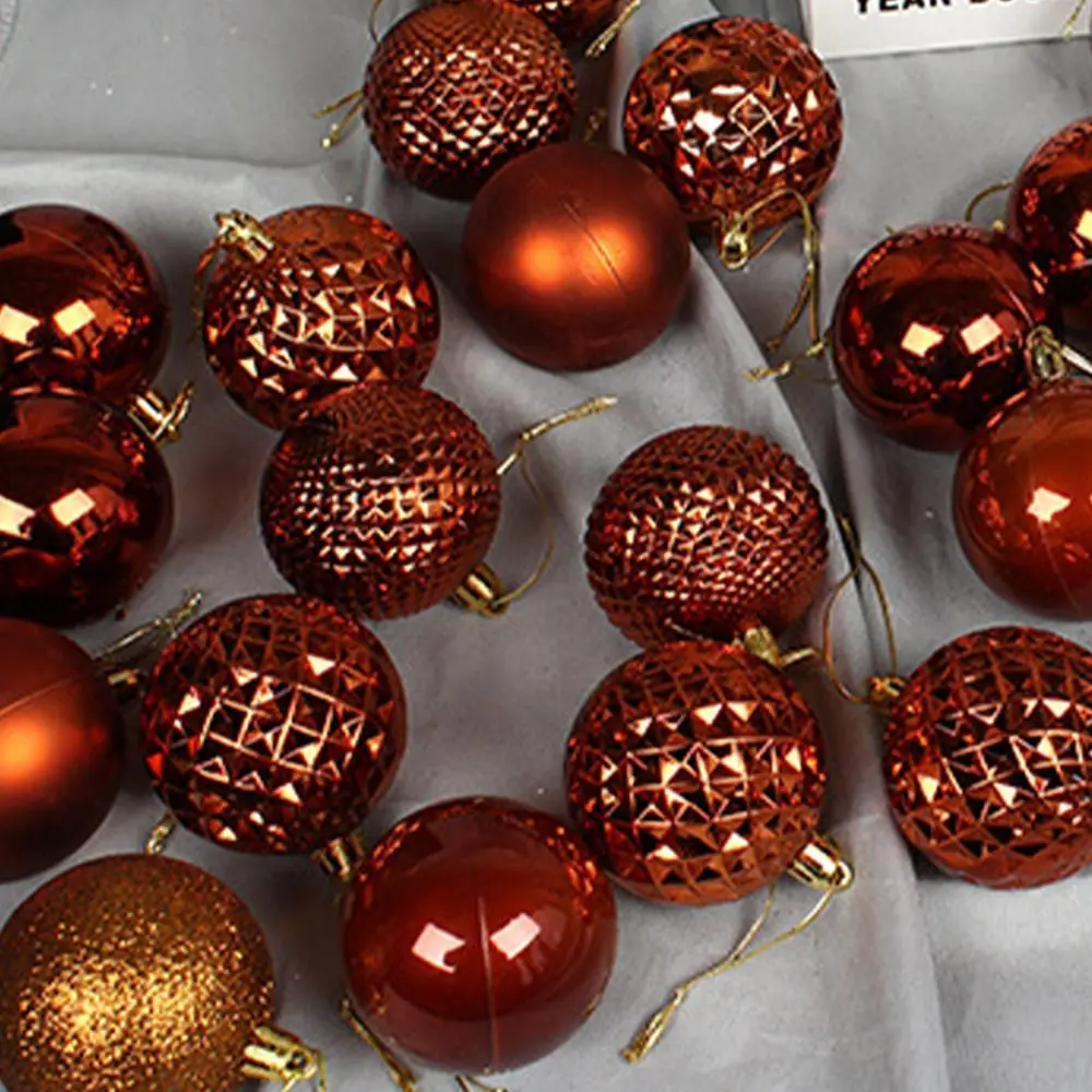 クリスマスボールセット,繊細な木の装飾,大きなペンダント,防水,吊り下げ飾り,新年,36個,6cm