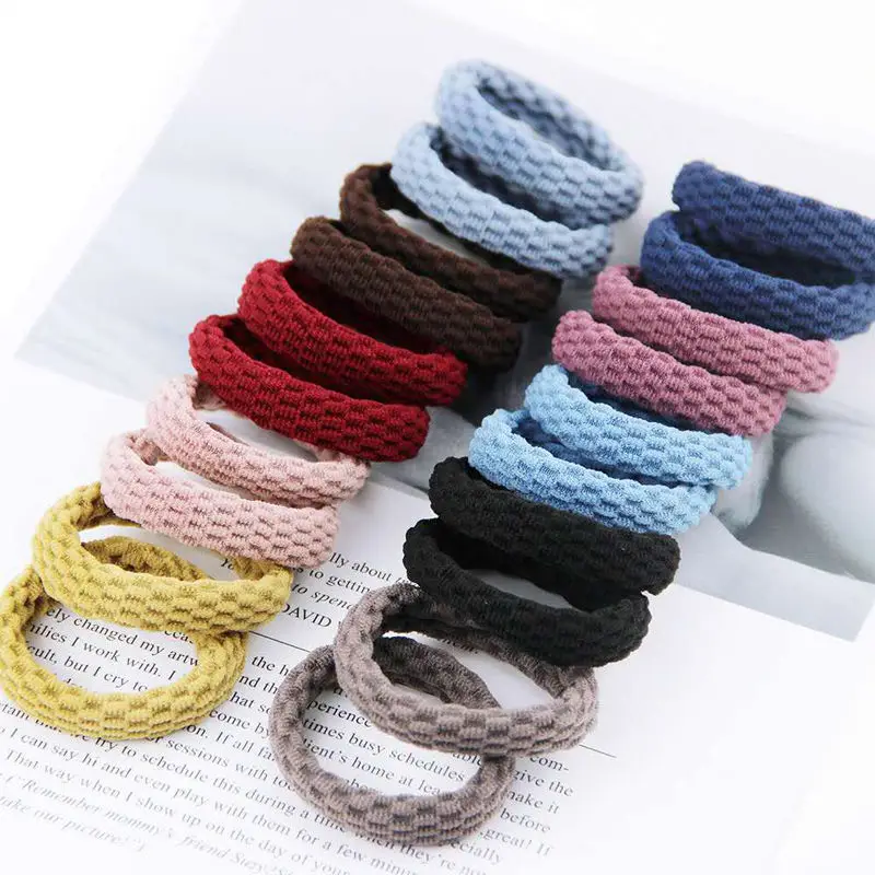 20PCS Women Girls Simple Basic Elastic Hair Bands Ties Scrunchie Holder Rubber Bands Fashion Headband Hair Accessories