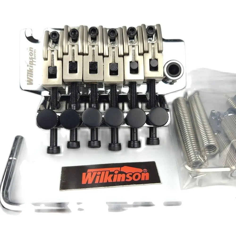 New Wilkinson WODL1 Licensed  Electric Guitar Double Locking Tremolo System Bridge 42mm R2 Nut Chrome Silver