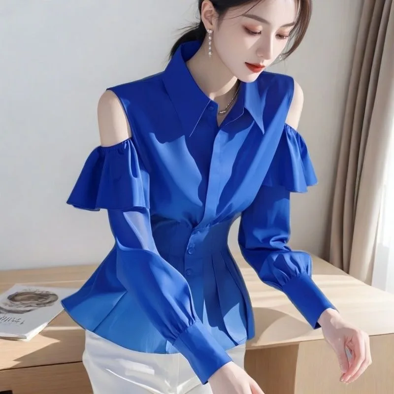 

Женская одежда, новая весенняя рубашка во французском стиле, элитный уникальный красивый топ