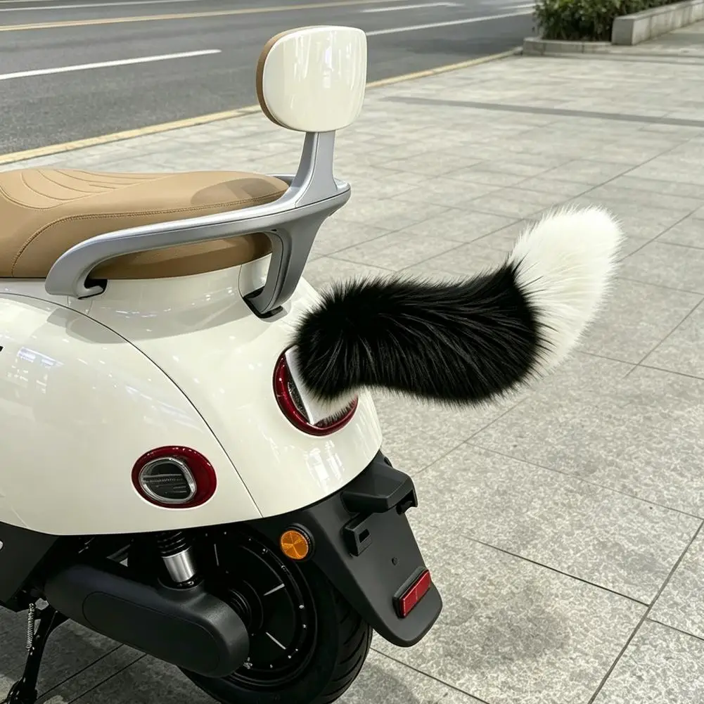 

Electric Plush Tail Sound & Remote Control Car Tail with Realistic Wagging Motion Realistic Faux Fur Tail for Car Exterior Decor
