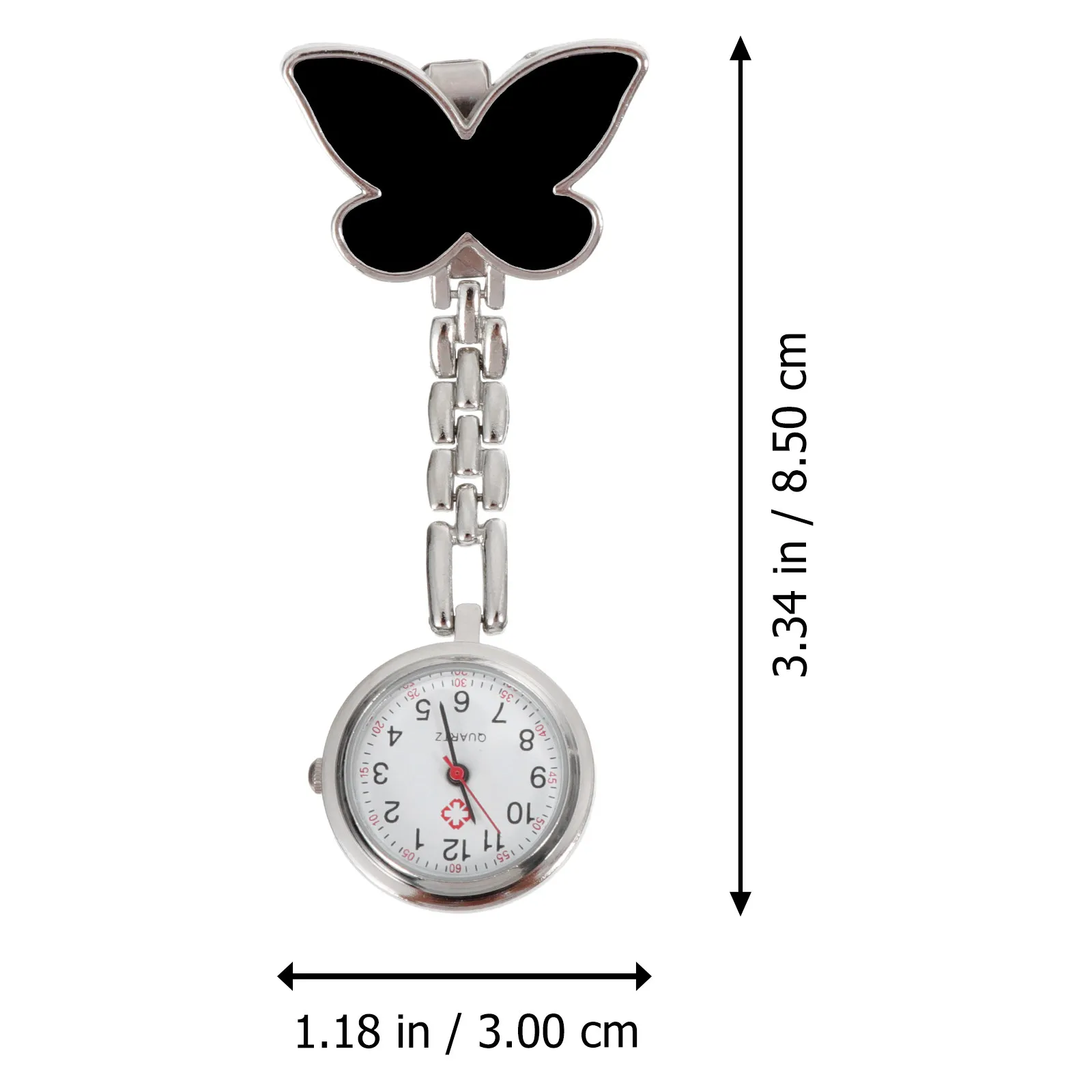 Nurses Brooch Watch Round Dial Watch For Nurse Student Fashion Hanging Pocket Clip Material Clear Numbers