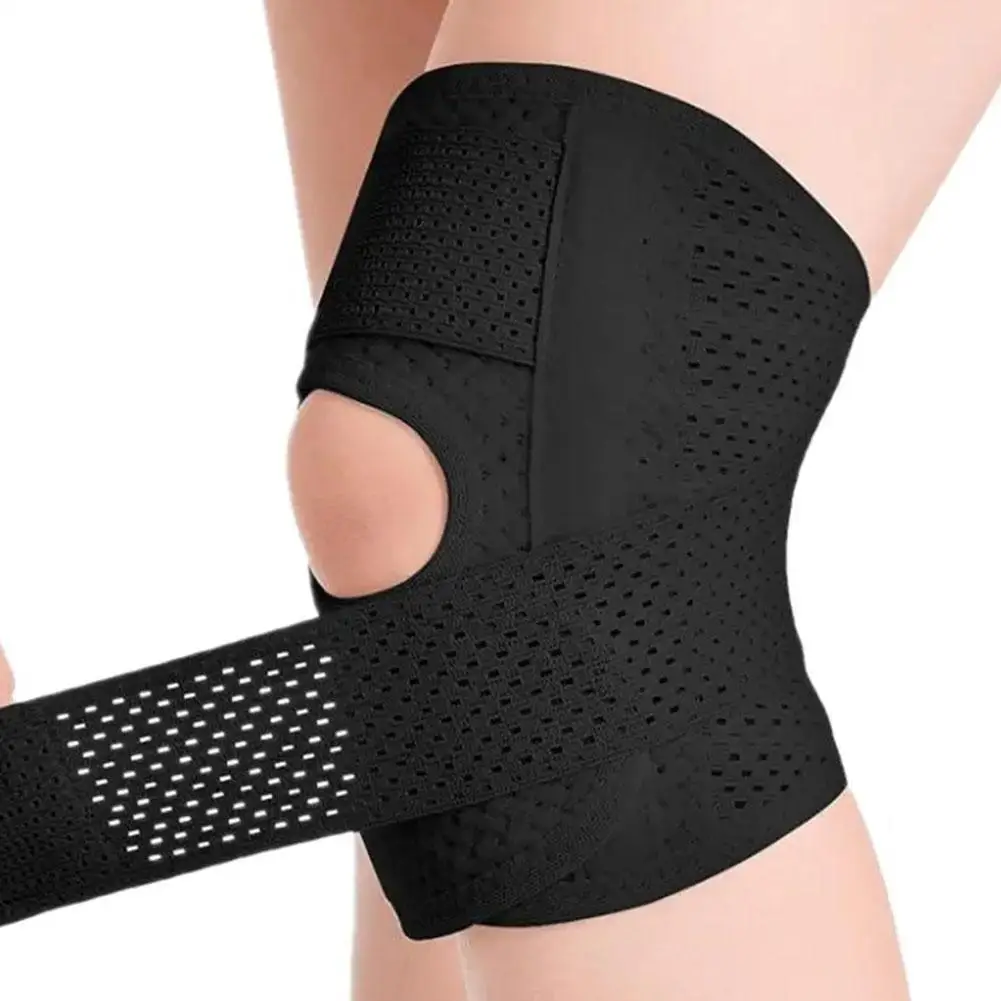 1PCS Sports Knee Pads Men Women Pressurized Elastic Knee Support Pads Breathable Thin Volleyball Fitness Gear Brace Protector