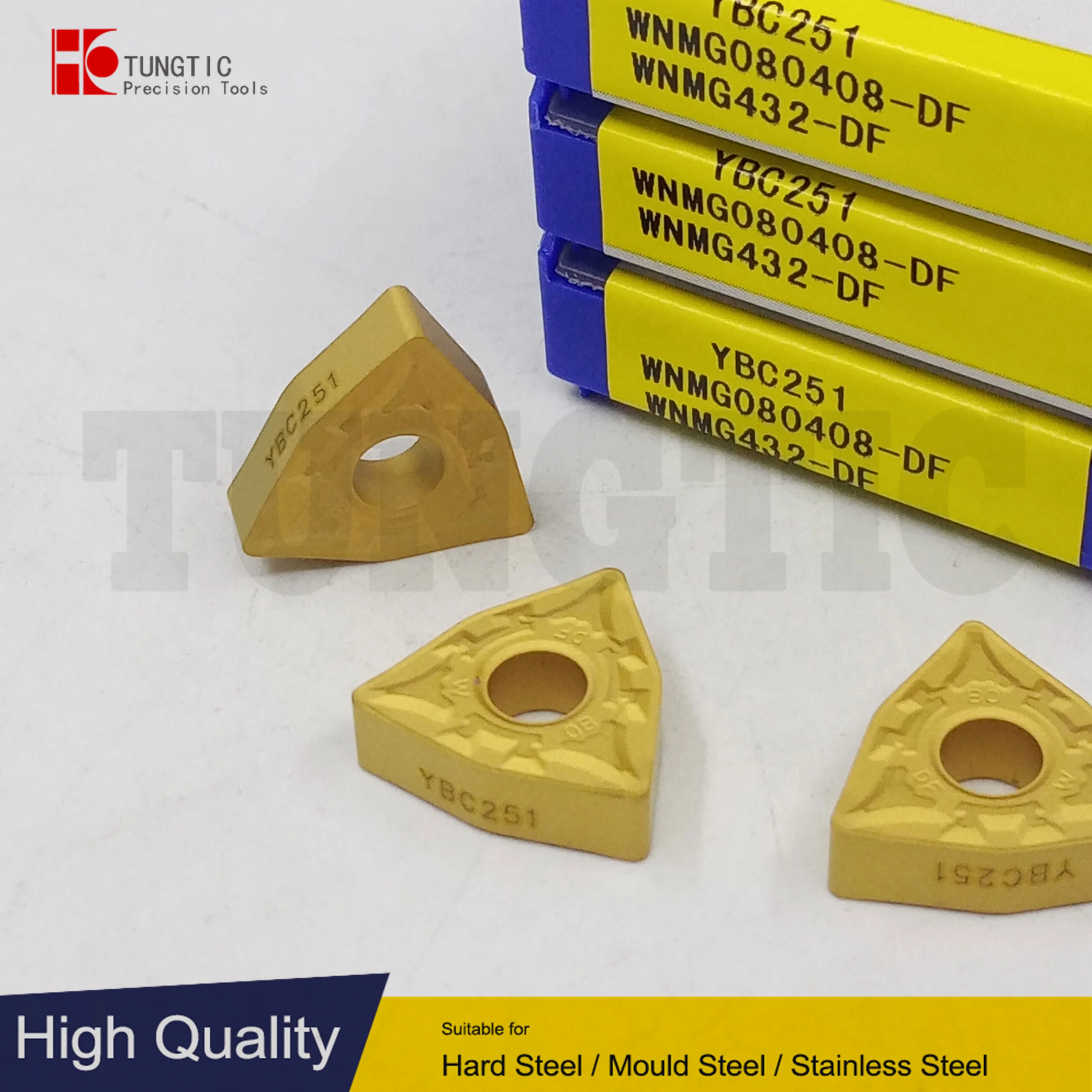 

WNMG080408-DF YBC251 YBC152 CNC ZCC General Turning Inserts Carbide Cermet Cutter For Cast Iron Negative-Medium Machining