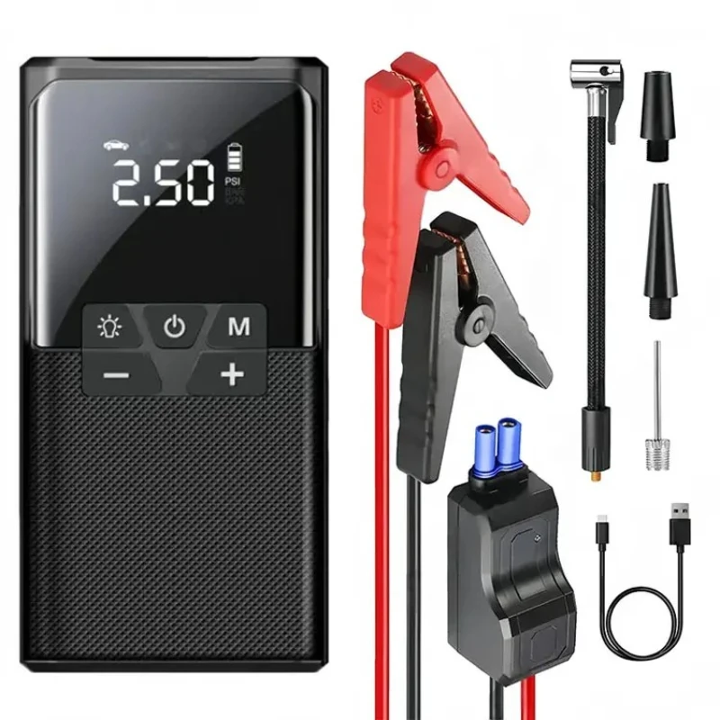 

PONFLY 1000A 12V Vehicle Car Jump Starter with Tire Inflator Power Bank Battery Booster 150PSI Car Type Air Pump Compressor