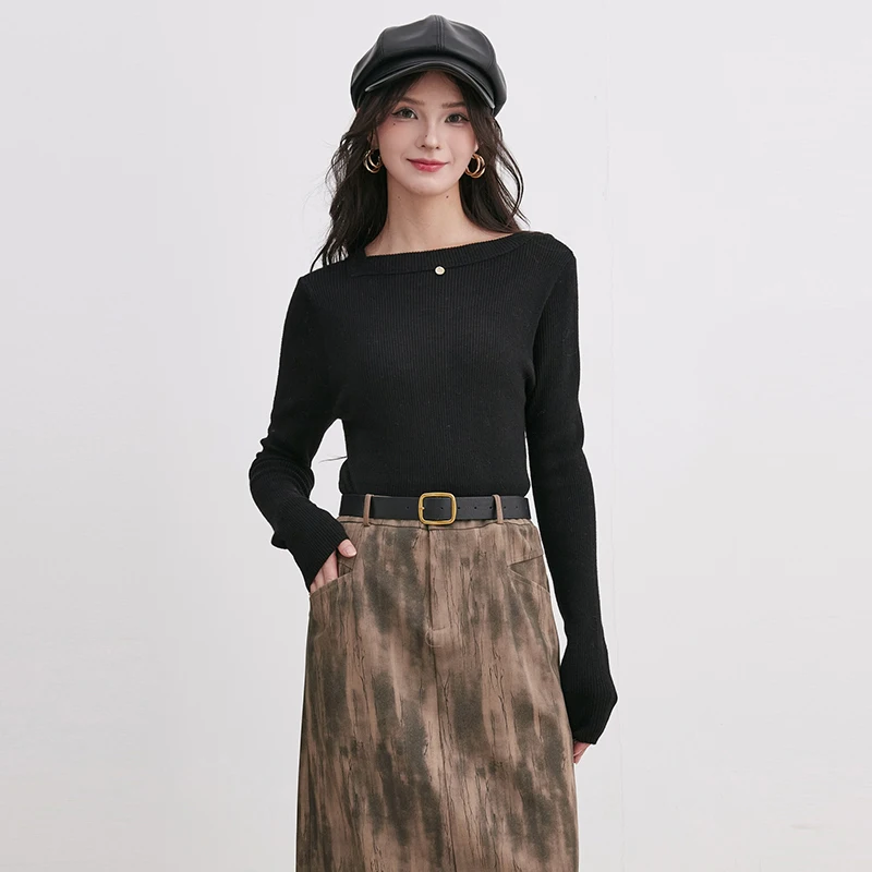 

Женский свитер Sli Base Layer 9MO0H000 Зимняя верхняя одежда Высокая эластичность Faionable Long Sve круглый Ne Цвет