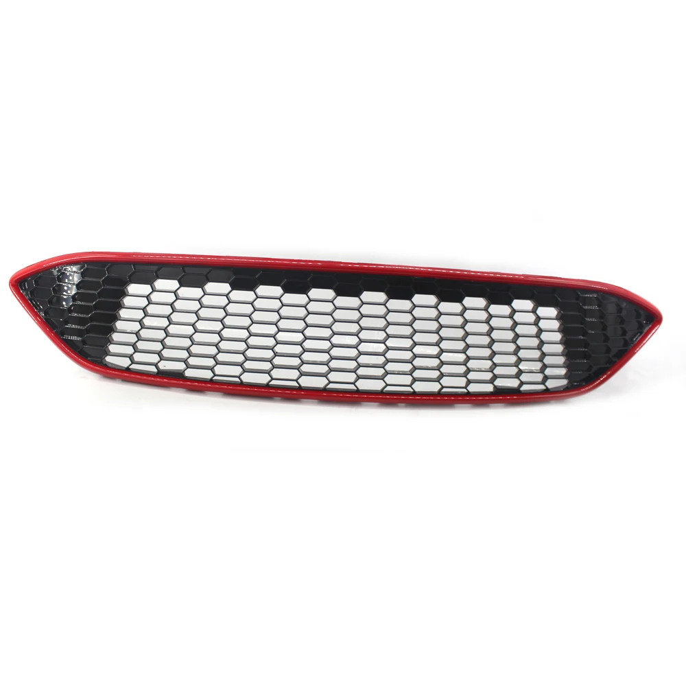 Przedni zderzak samochodowy środkowy Grill wyścigi Grille siatka o strukturze plastra miodu Panel Grill dla Ford Focus MK3 ST linia 2015 2016 2017