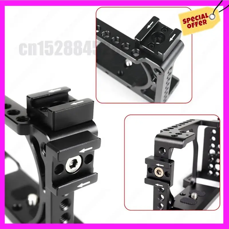 -ABUB 3Set 1/4 Thread Cold Hot Shoe Mount Adapter For DSLR Camera Cage Rig /Flash /LED Light /Microphone /Monitor Mounting