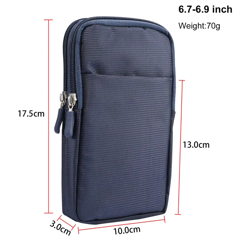 New Mobile Phone Bag For Huawei P30 Mate20 Samsung S8 S10 Note10 Oppo Iphonex 11 12 13 14 Universal Multi Double Layer Bodypack