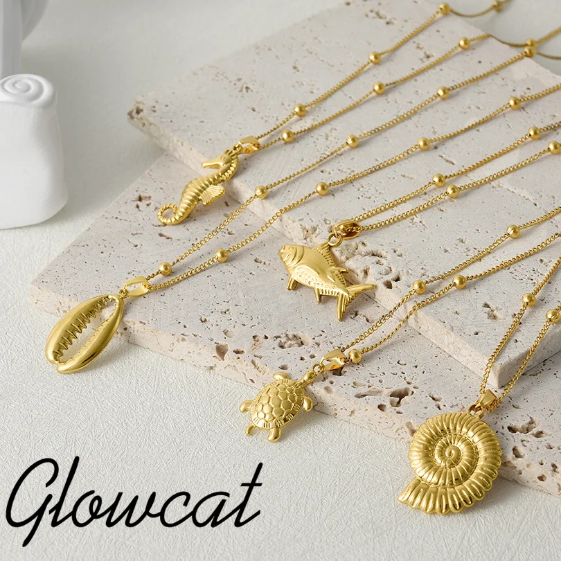 

3Pcs Sell Well Fashion Sense Of Design Beach Vacation Feminine Charm Clavicle Chain Marine Life Seahorse Starfish New Jewelry