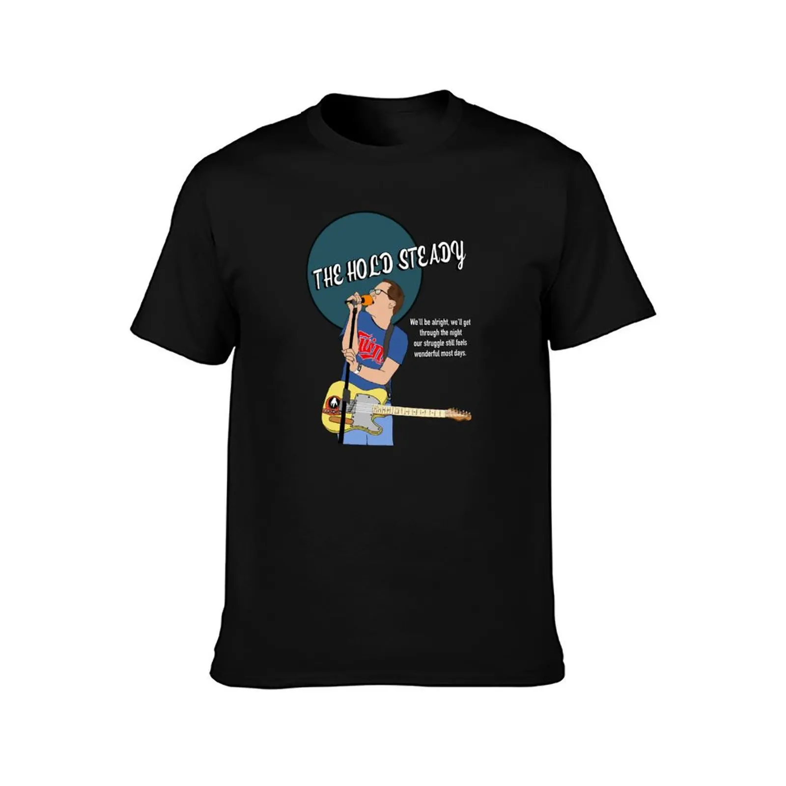 The Hold Steady Band Art T-Shirt Athletic Quick Dry for Men T-Shirt