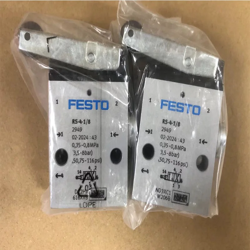RS-3-1/8 2272，RS-4-1/8 2949，R-3-1/4-B 8985，R-5-1/4-B 8996，R-3-M5 3629，Original FESTO Roller Lever Valve