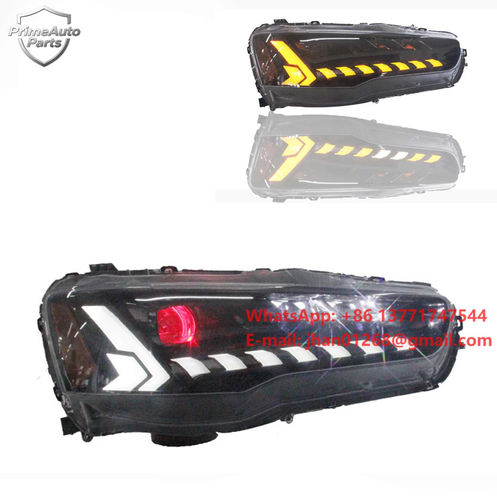HOSI Modified Led Car Headlight for Lancer-ex EVO Headlamps 2008-2018 Led Headlights Car Accessories