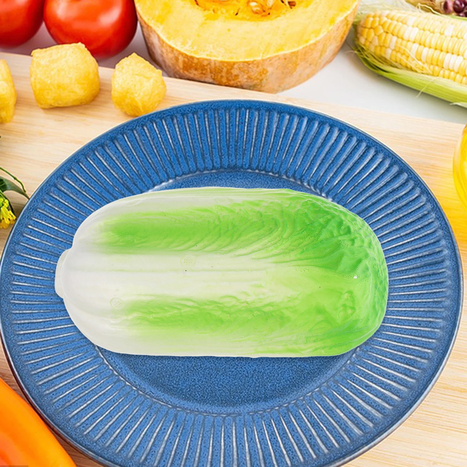 

Artificial Chinese Cabbage Realistic Fake Vegetable for Kitchen Home Office Decoration Food Display Photography Prop