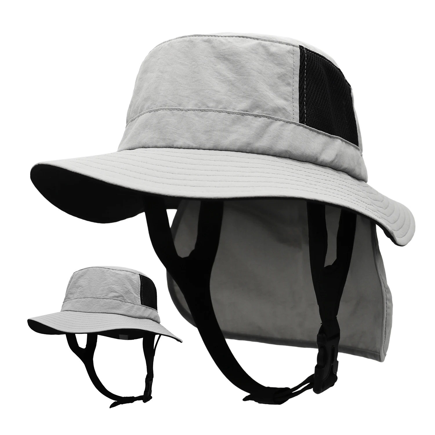 New seaside skateboard surfing hat with sun hat shading, UV protection, shawl neck protection, bucket hat, fishing hat