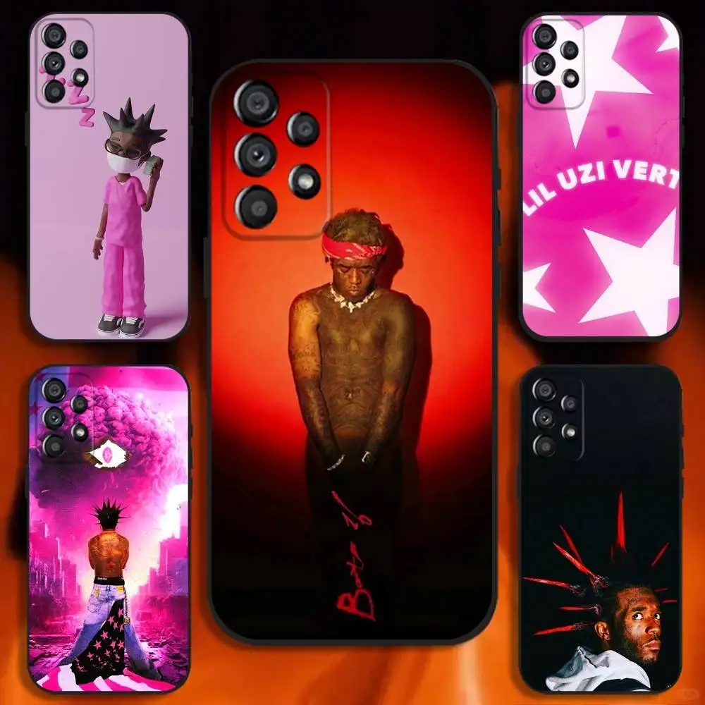

Rapper Lil Uzi Vert Pink Tape Phone Case For Samsung Galaxy A20,A21s,A22,A31,A32,A52,A53,A72,73,A80 Soft Black Cover