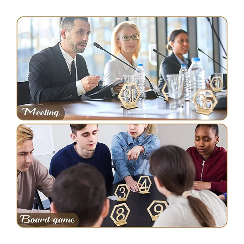 2025+ 1-40 Wedding Wooden Table Number Sign Wooden Bar Cafe Number Table Sign Seat Number Plate Wedding Party Decoration