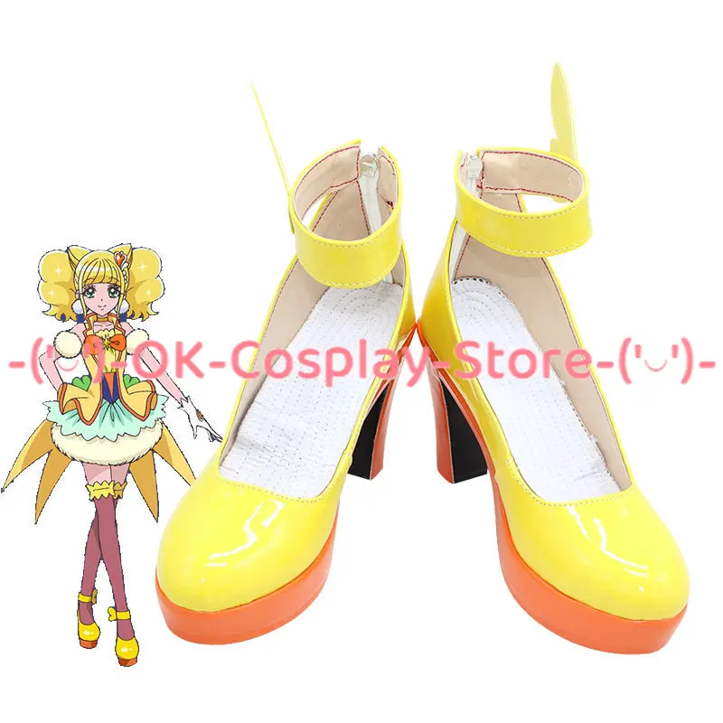 

KiraKira Cure Sparkle Hiramitsu Hinata Cosplay Shoes Halloween Carnival Boots PU Leather Shoes Cosplay Props Custom Made