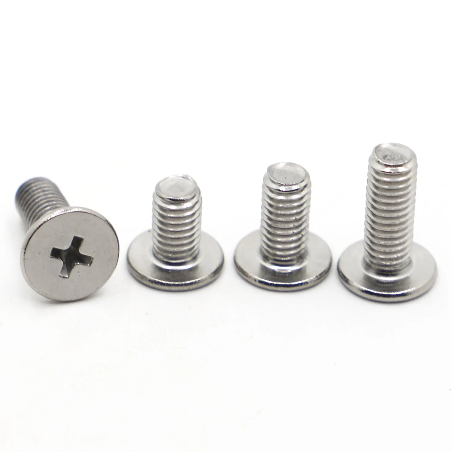 10-50pcs CM Stainless Steel Thin Machine Screw M1.4 M1.6 M2 M2.5 M3 M4 M5 M6 Cross Phillips Flat Wafer Head Laptop Screw Bolt