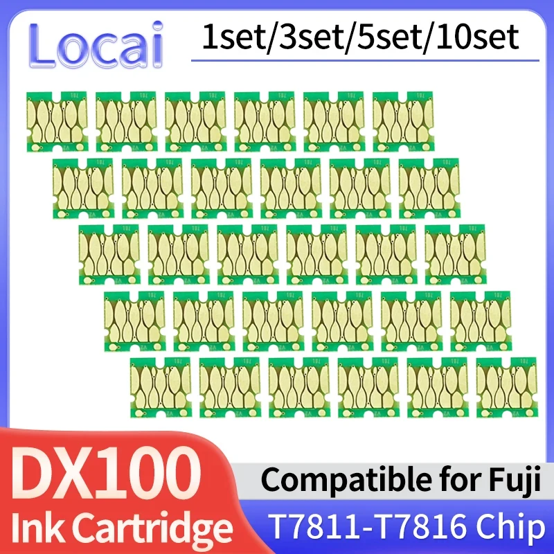 

1 компл. ~ 10 компл. чип T7811 T7816 DX100, совместимый с Fujifilm Frontier-S DX-100 Fuji DX100, картридж с чернилами для принтера, одноразовые чипы