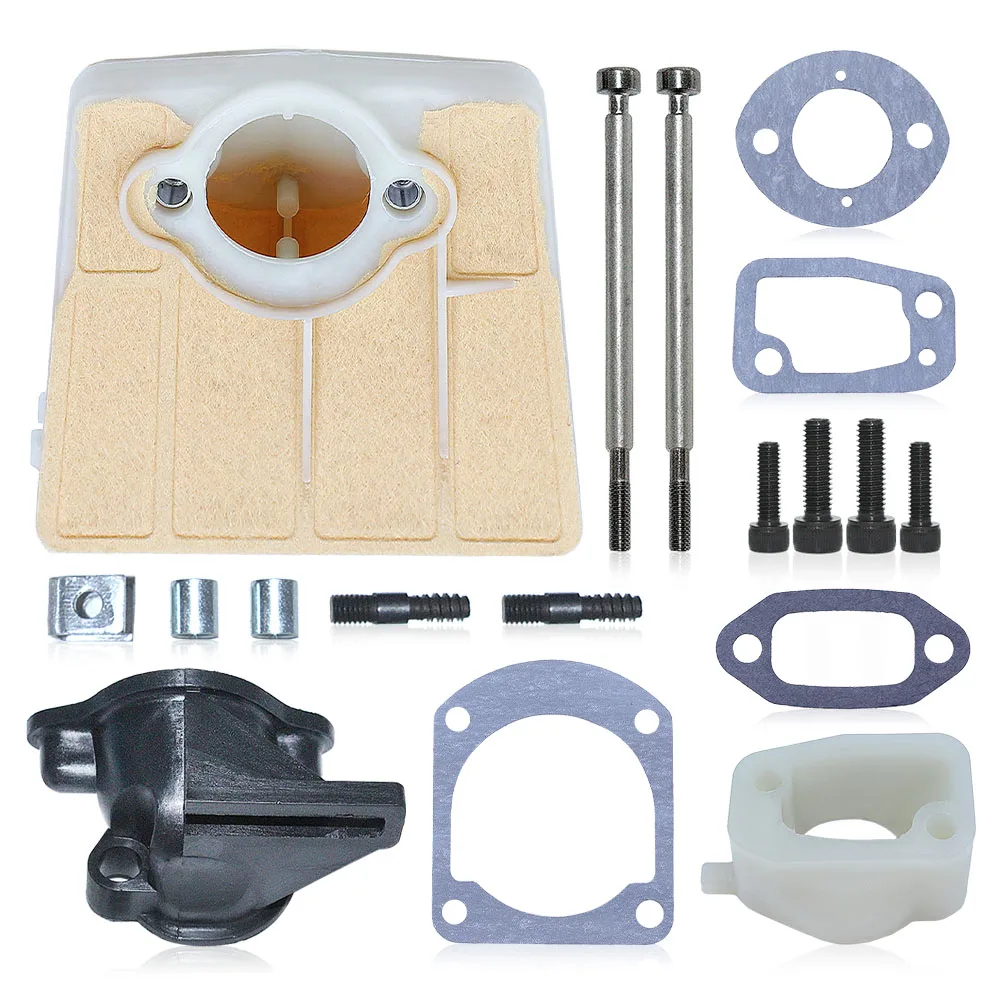 Intake Elbow Manifold Air Filter For Husqvarna 61 268 272 Carburetor Muffler Bolt Screw Gasket Chainsaw 503496901, 501806602