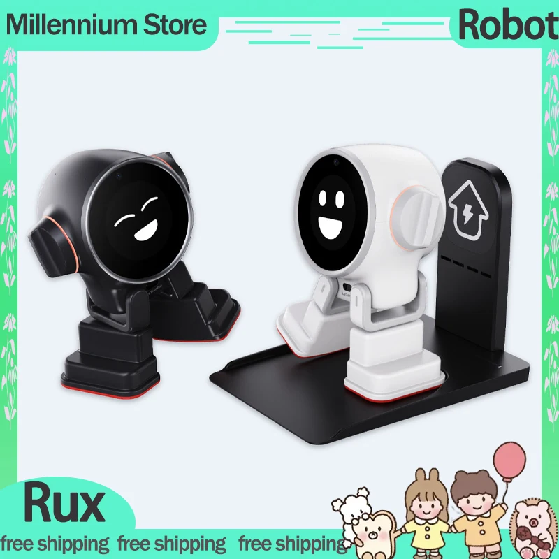 AI Rux Smart Robot Emotional Interaction Companion Pet Robot Desktop Decoretion Kawaii Pet For Children Christmas Present Custom