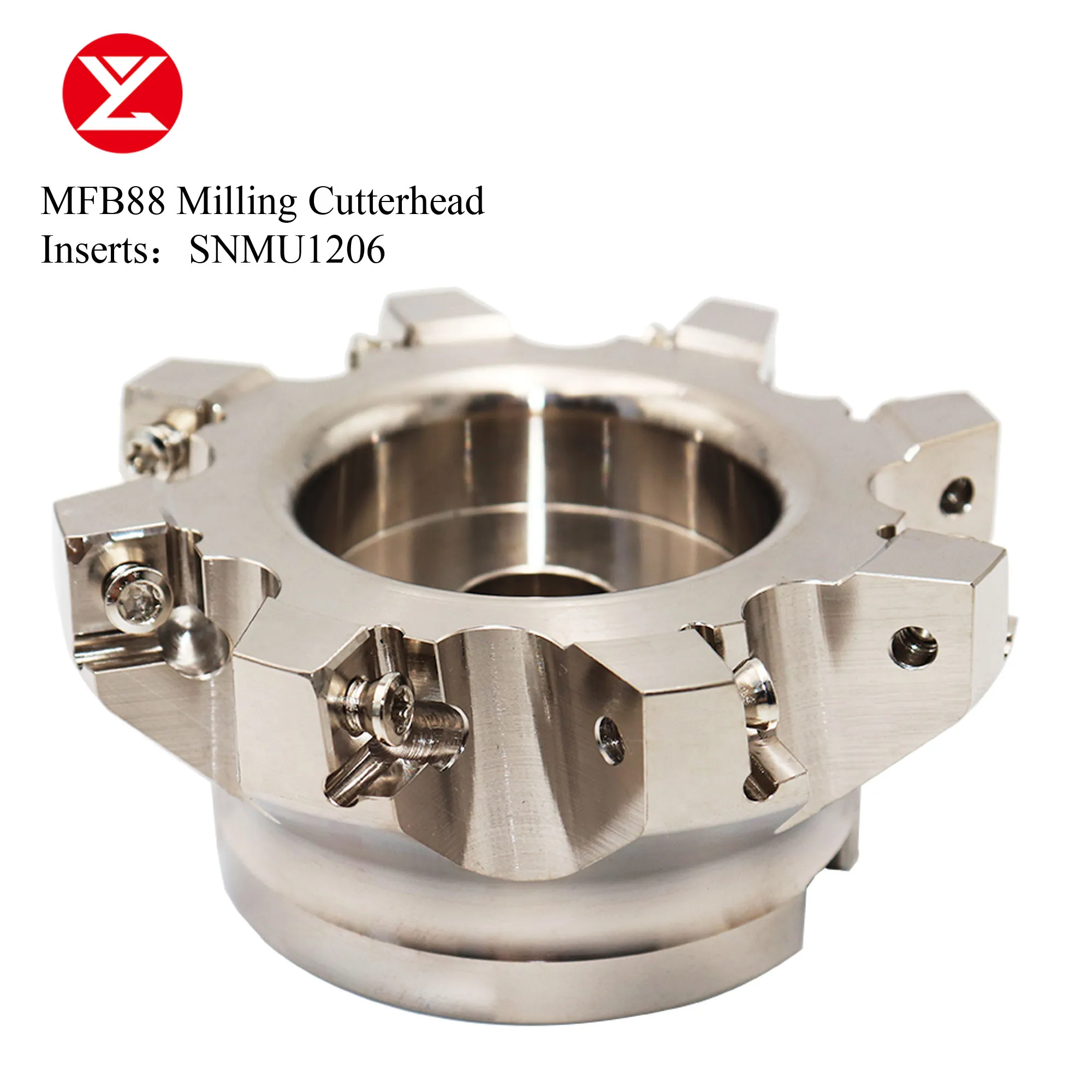 MFB88 Milling Cutter Head Fast Feed Surface Milling Cutter 50 63 80 100 125mm for SNMU1206 Inserts Milling Fast Feed Handle