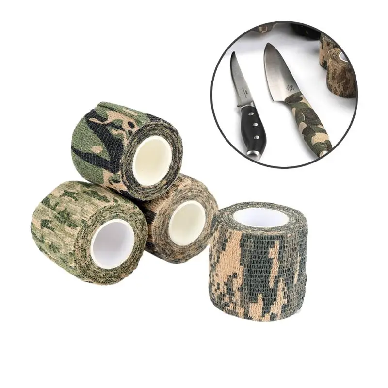 Elastic Wrap Tape Adhesive Outdoor Hunting Camouflage Stealth Tape Waterproof Wrap Durable Self Adhesive Elastic Bandage