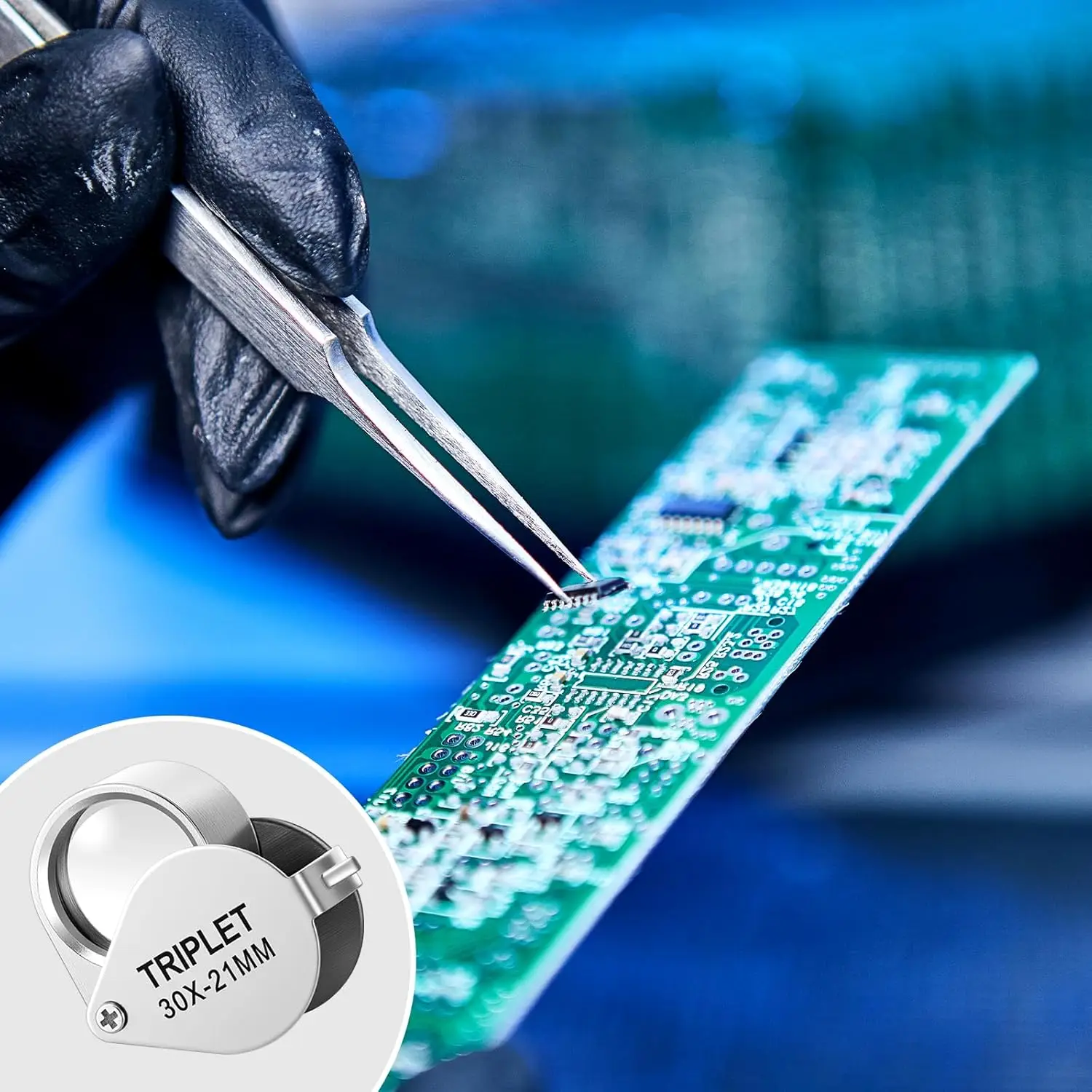 10X ، 20X و 30X مجوهرات حلقة المكبر طوي عدسة اليد جيب عدسة مكبرة العين الحلقات المكبر مجوهرات العدسة للكشف