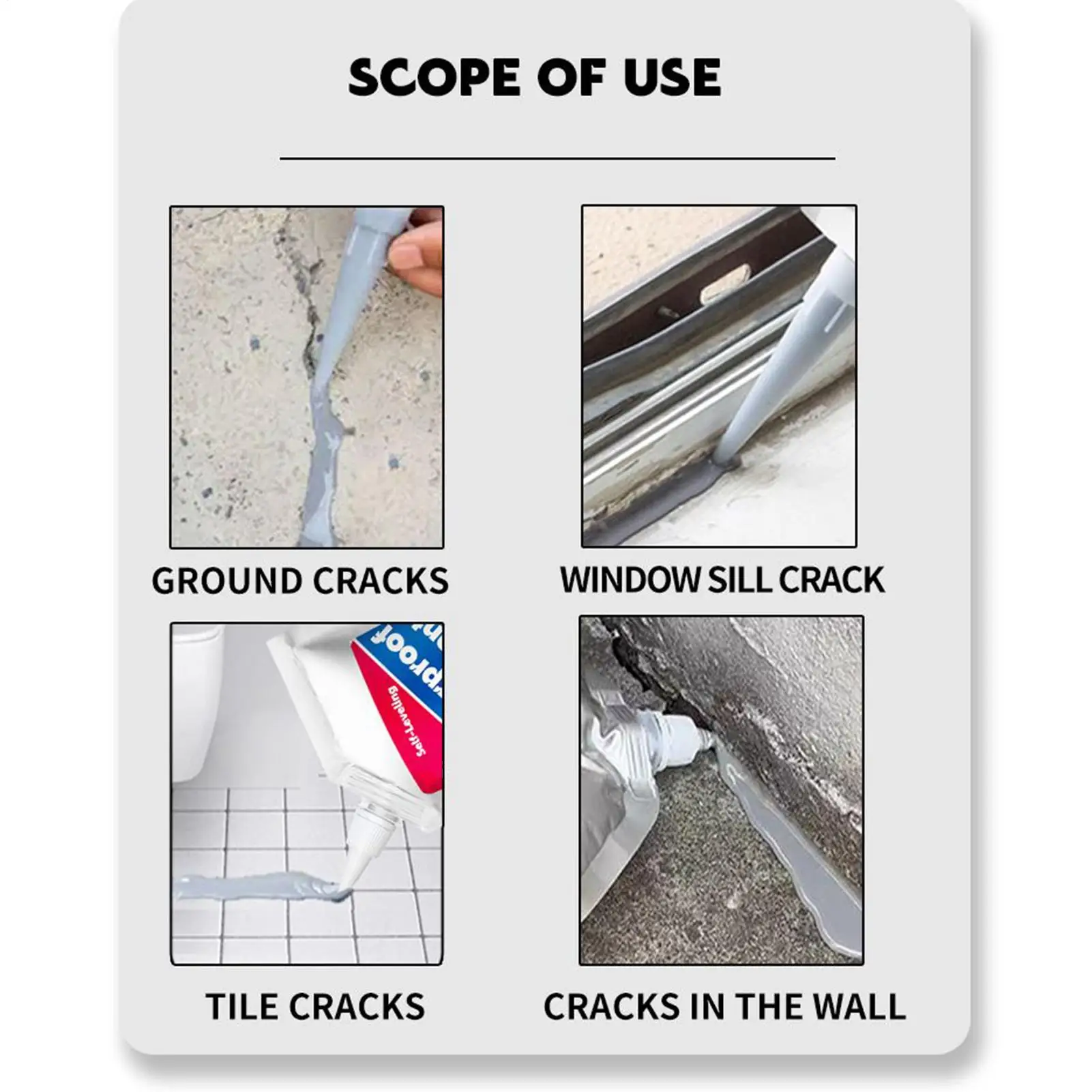 

Concrete Repair Patch Fast-Curing Cement Crack Filler Waterproof Repair Sealant Fast-Curing Adhesive Sealant For Driveways